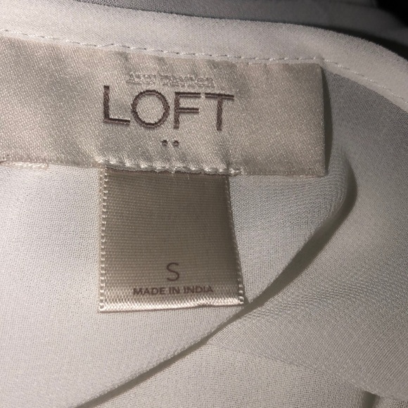 ANN Taylor LOFT size small white sheer top - Picture 3 of 3